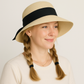 Anna-Kaci Women's Woven Floppy Sun Hat with Wide Ribbon Knot Detail and Curved Brim