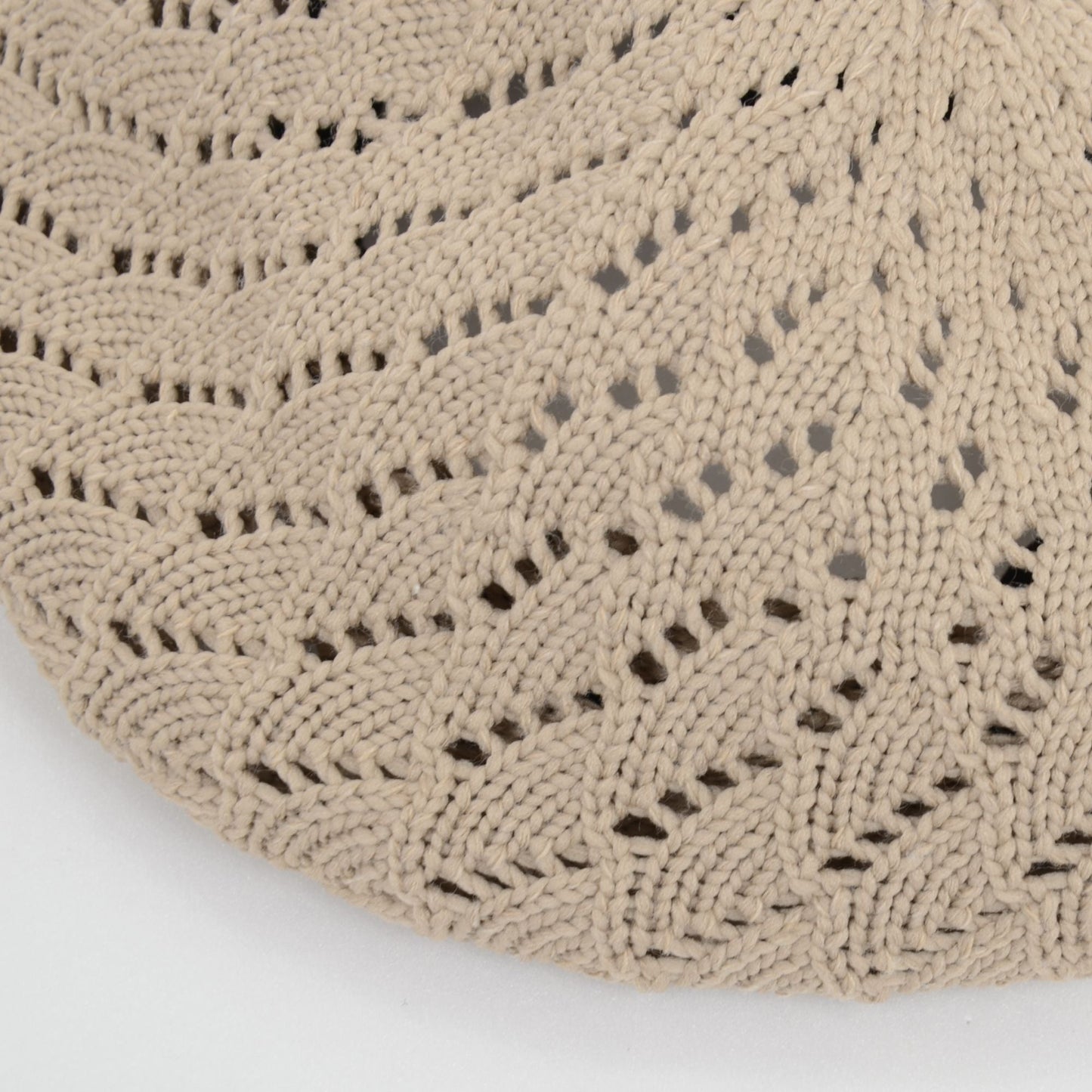 Anna-Kaci Women's Lightweight Crochet Beret Hat with Open Knit Pattern and Soft Stretch Fit