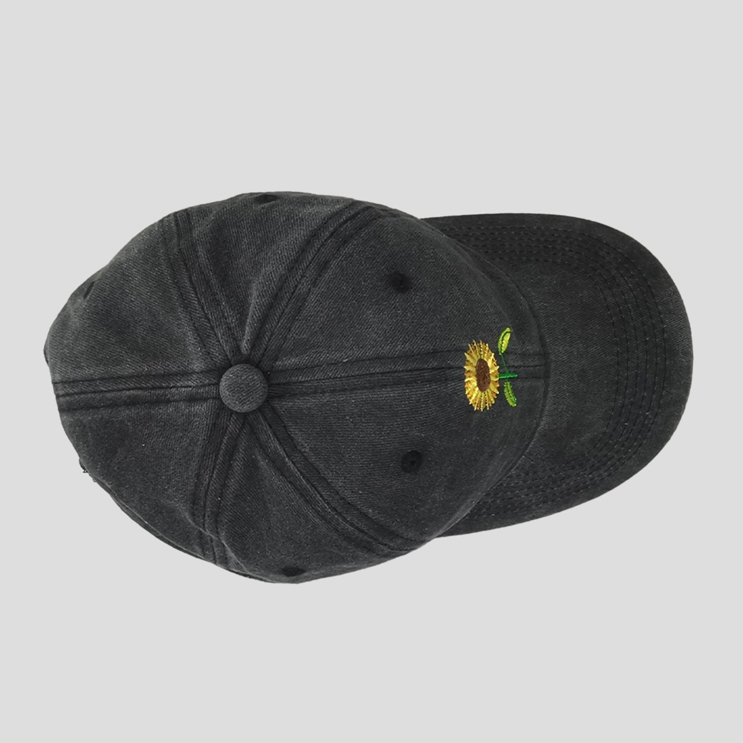 Anna-Kaci Women's Baseball Cap with Sunflower Embroidery