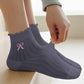 Anna-Kaci Women's Summer Ribbed Ankle Socks with Bow Embroidery 5Pk