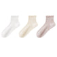 Anna-Kaci Women's Ribbed Ankle Socks with Soft Ruffle Cuff Stretch Knit Fabric for Everyday Comfort 3-Pack