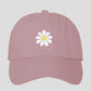 Anna-Kaci Women's Baseball Cap Stylish Solid Color with Daisy Embroidery