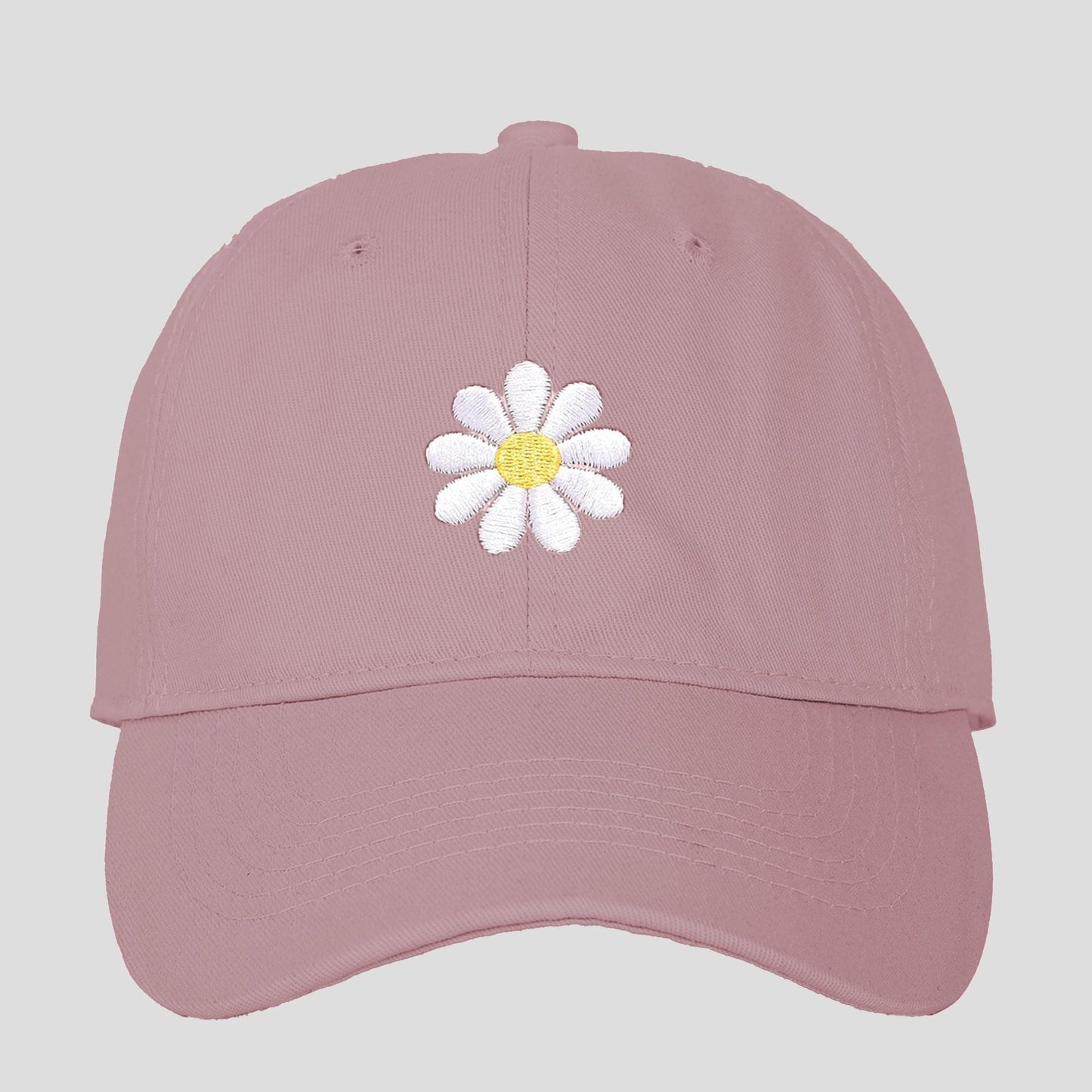 Anna-Kaci Women's Baseball Cap Stylish Solid Color with Daisy Embroidery