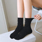 Anna-Kaci Women's Chic Style Solid Speckled Crew Socks Non Slip Cotton for Casual 2 Pairs 4 Season