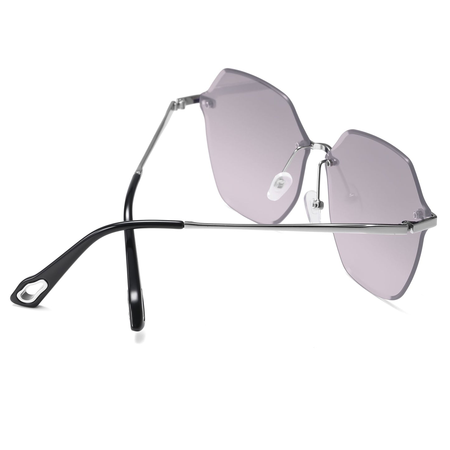 Anna-Kaci Women's Stylish Hexagonal Rimless Gradient Sunglasses for Fashion Looks