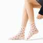 Anna-Kaci Women's Ankle Socks with Allover Heart Print and Soft Ribbed Cuff Trim