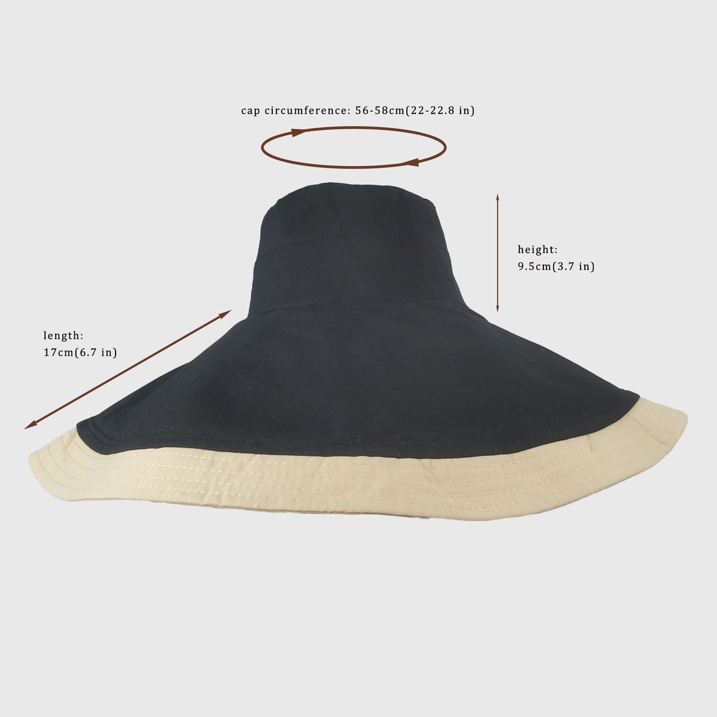 Anna-Kaci Women's Reversible Wide - Brim Sun Hat with Adjustable Chin Strap