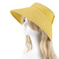Anna-Kaci Women's Wide Brim Visor Hat with Bow Detail Adjustable Velcro Closure for Beach or Outdoor Protection