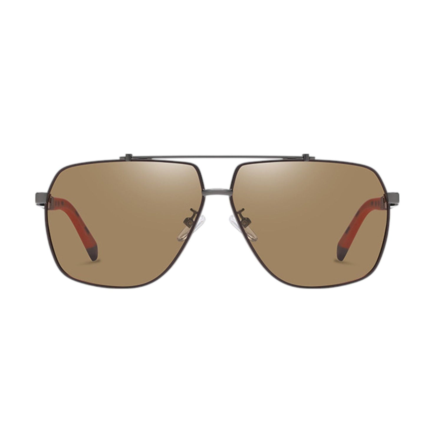 Anna-Kaci Men's Fashion Two Tone Box Polarized Sunglasses UV400 Protection