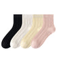 Anna-Kaci Womens Lightweight Breathable Crew Socks 4-Pack Delicate Knit Pattern Soft Stretch Comfort Fit