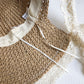 Anna-Kaci Women's Crochet Straw Hat with Lace Trim and Bow Detail