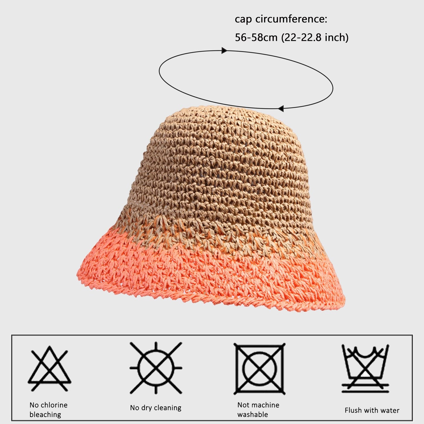 Anna-Kaci Women's Stylish Ombre Design Crochet Bucket Hat