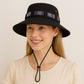Anna-Kaci Wide Brim Bucket Hat with Colorful Ribbon Trim Breathable Mesh Lining and Adjustable Chin Strap for Outdoor Use