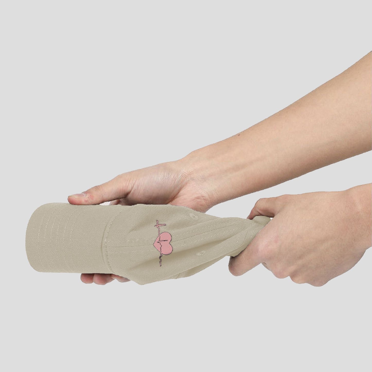 Anna-Kaci Women's Embroidered Heartbeat Baseball Cap with Adjustable Strap and Curved Brim Casual Cotton Hat