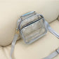 Anna-Kaci Trendy Clear Transparent Women's Shoulder Bag with Iridescent Trim