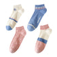 Anna-Kaci 4 Pairs Women's Low-Cut Mesh Knit Cotton Socks Cute Pattern Breathable Stretch for Everyday Casual Wear