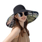 Anna-Kaci Wide Brim Floppy Sun Hat with Colorful Printed Underside UV Protection Lightweight Foldable Design for Outdoor Use