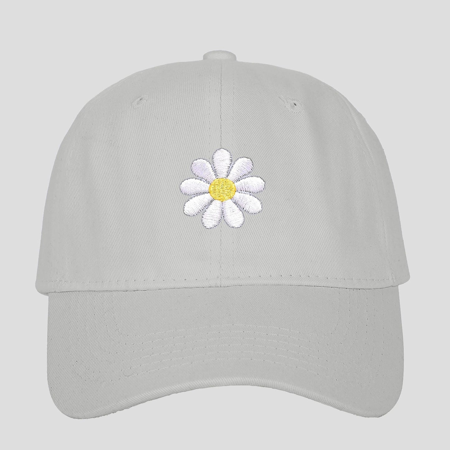 Anna-Kaci Women's Baseball Cap Stylish Solid Color with Daisy Embroidery
