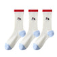 Anna-Kaci Womens Cute Cartoon Embroidered Crew Socks 3-Pair Pack Fun Patterned Cotton Knit Soft and Stretchy Casual Style