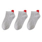 Anna-Kaci Women's Ankle Socks with Ribbed Heart-Shaped Heel Detail Soft Stretch Knit Comfort 3-Pack
