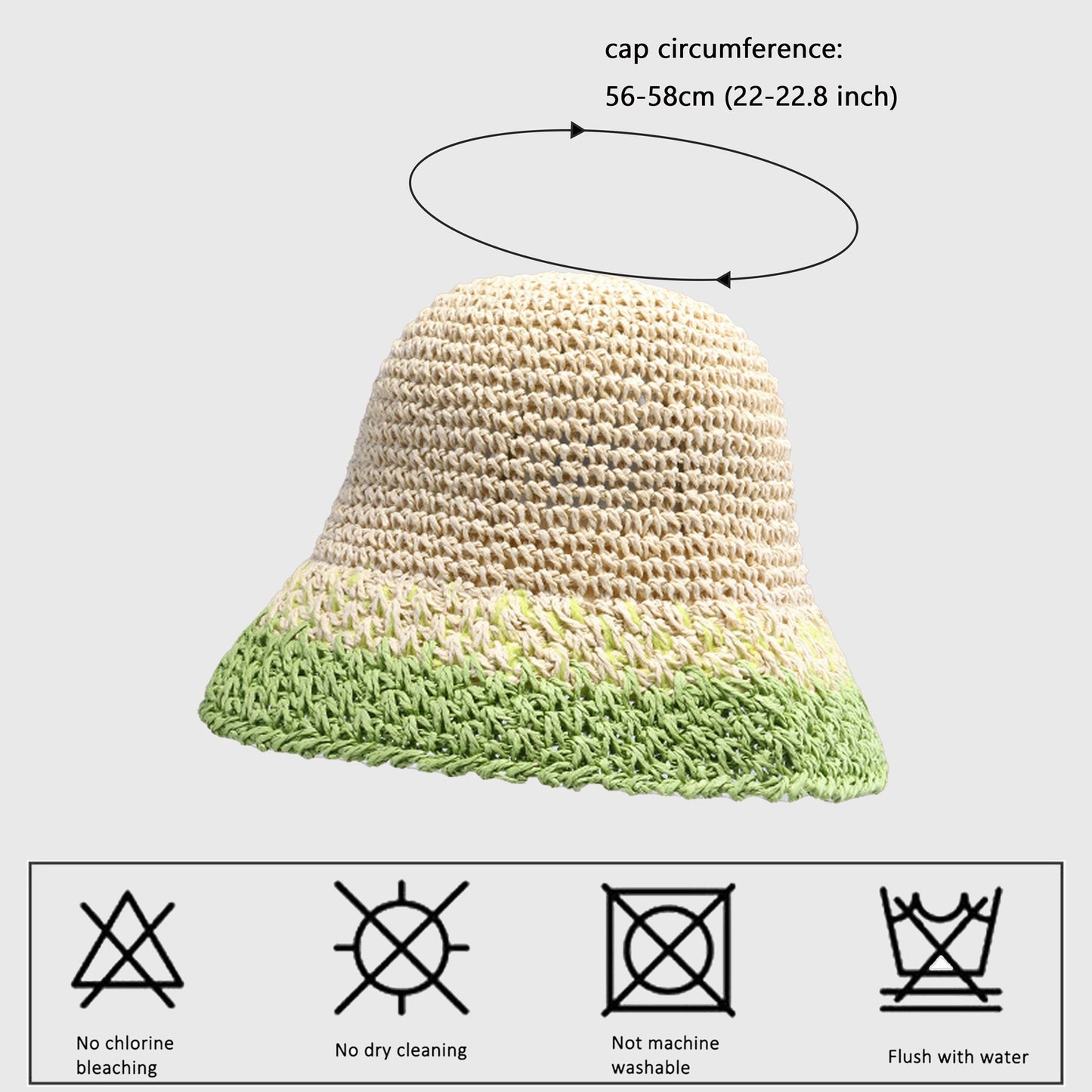 Anna-Kaci Women's Stylish Ombre Design Crochet Bucket Hat