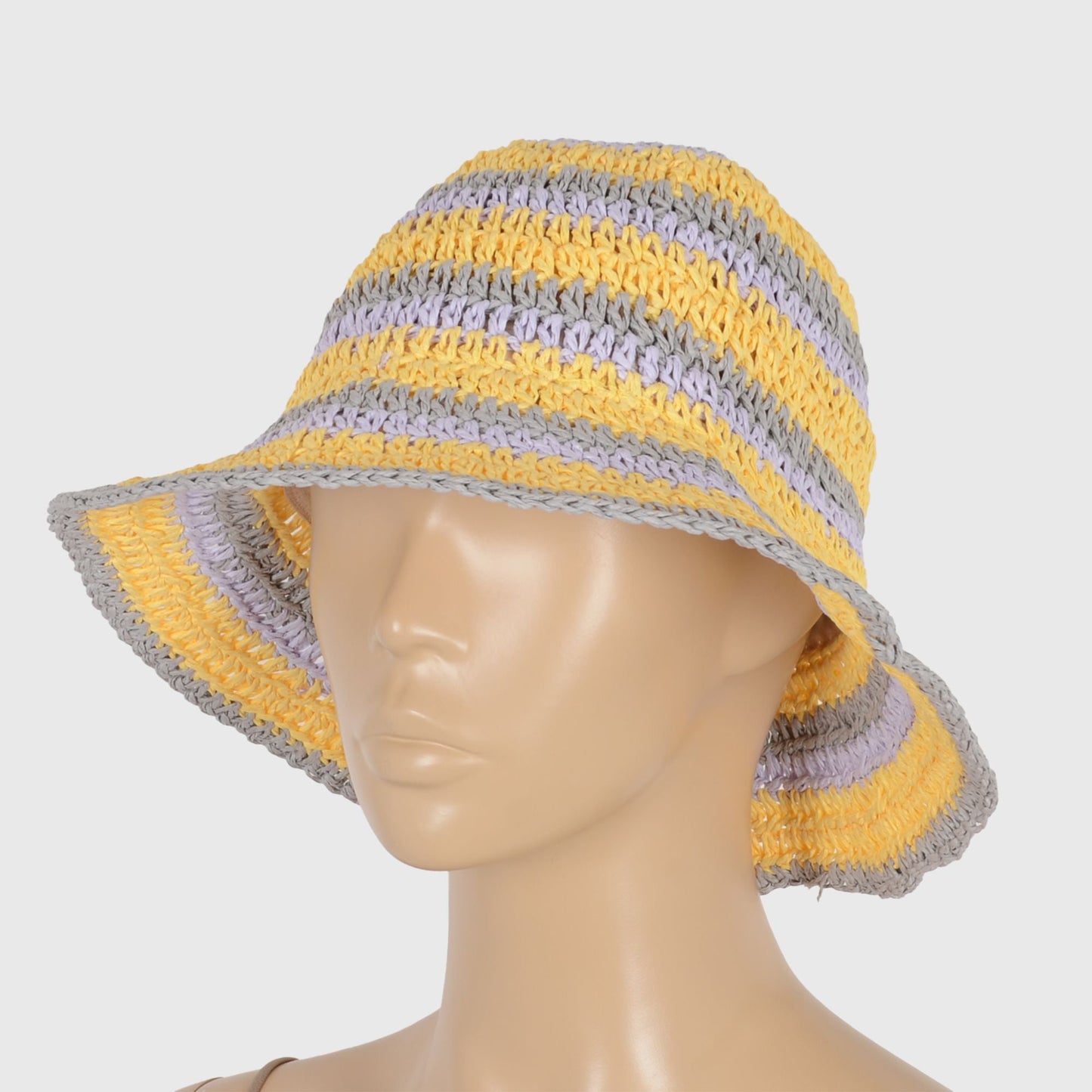 Anna-Kaci Women's Vibrant Multicolored Crochet Bucket Hat