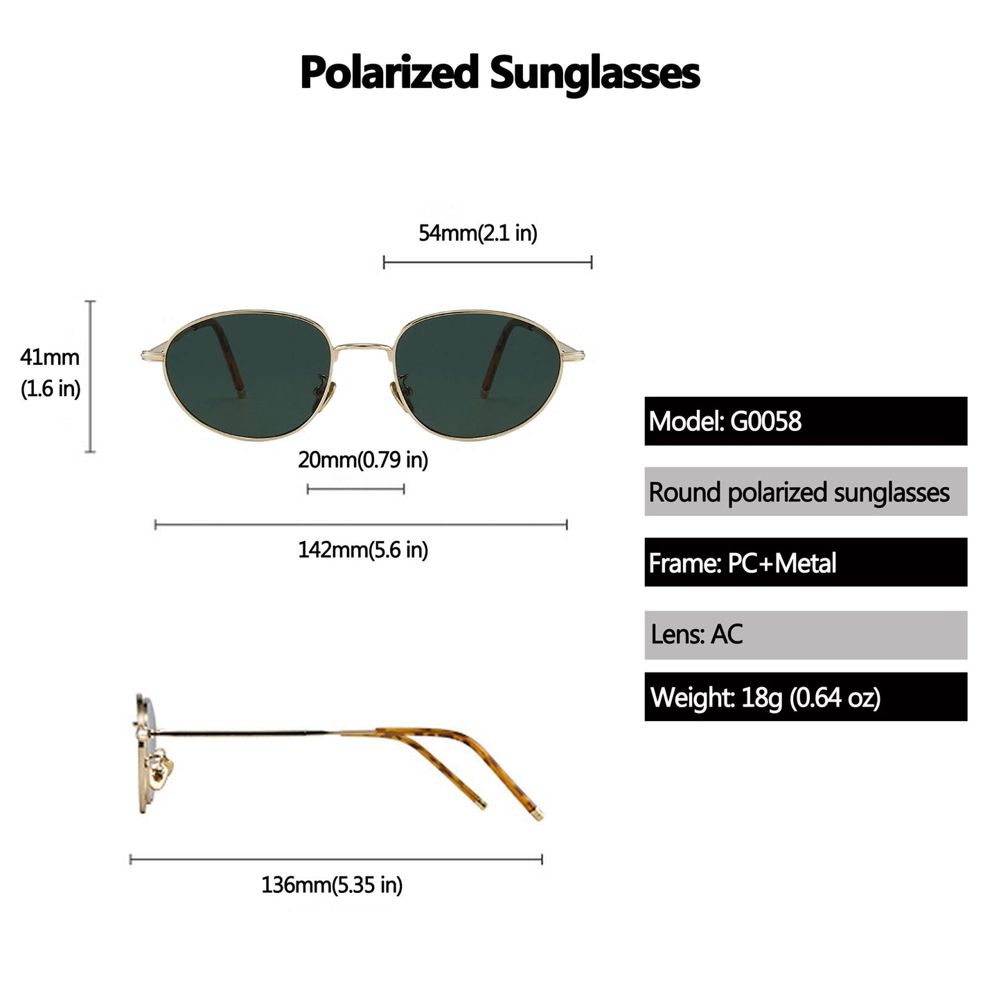 Anna-Kaci Women's Retro Round Aviator Sunglasses