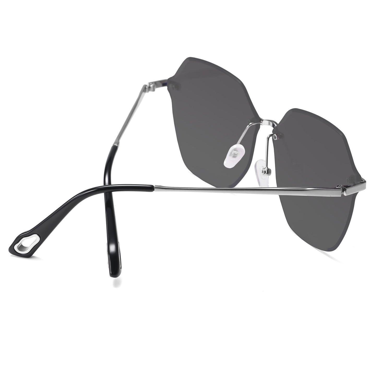 Anna-Kaci Women's Stylish Hexagonal Rimless Gradient Sunglasses for Fashion Looks