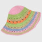 Anna-Kaci Women's Vibrant Multicolored Crochet Bucket Hat