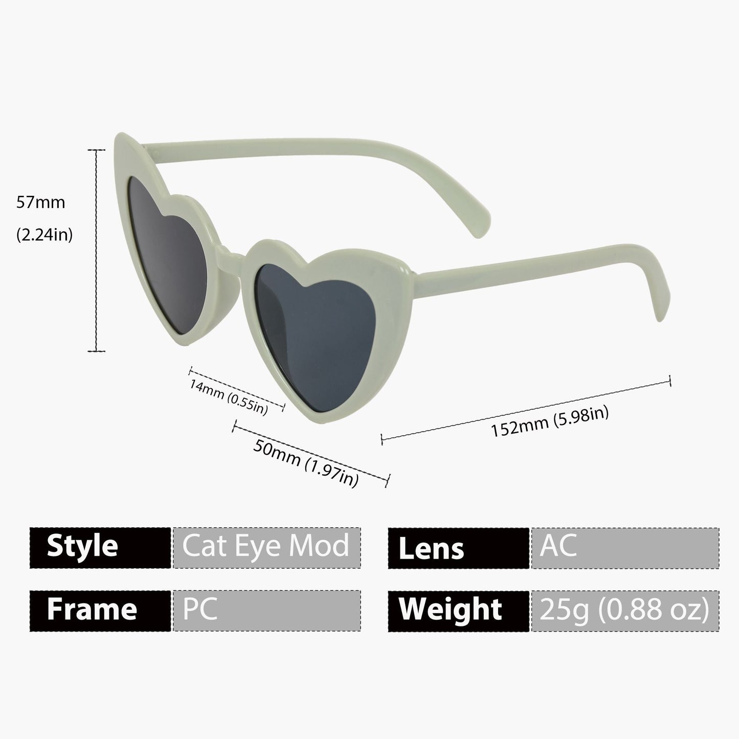 Anna-Kaci Active Women's Vibrant Heart-Shaped Fashion Sunglasses UV400 Protection