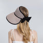 Anna-Kaci Womens Roll Up Straw Sun Visor Wide Brim Bow Detail Adjustable UV Protection Packable Summer Hat