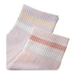 Anna-Kaci 5 Pairs Women Cotton Ankle Socks with Pastel Striped Cuffs Soft Breathable Knit Fabric for Everyday Comfort