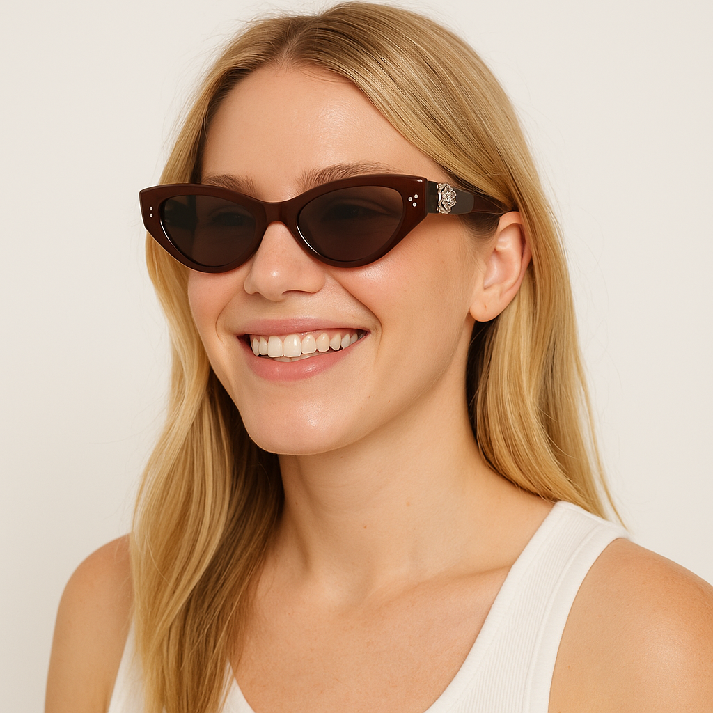 Anna-Kaci Women's Retro Jewelry Collection Fashionable Versatile Sunglasses UV400 Protection