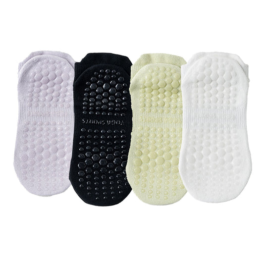 Anna-Kaci 4-Pack Women's Mesh Top Non-Slip Yoga Socks with Full Sole Grips and Breathable Lightweight Fabric