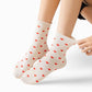 Anna-Kaci Women's Ankle Socks with Allover Heart Print and Soft Ribbed Cuff Trim