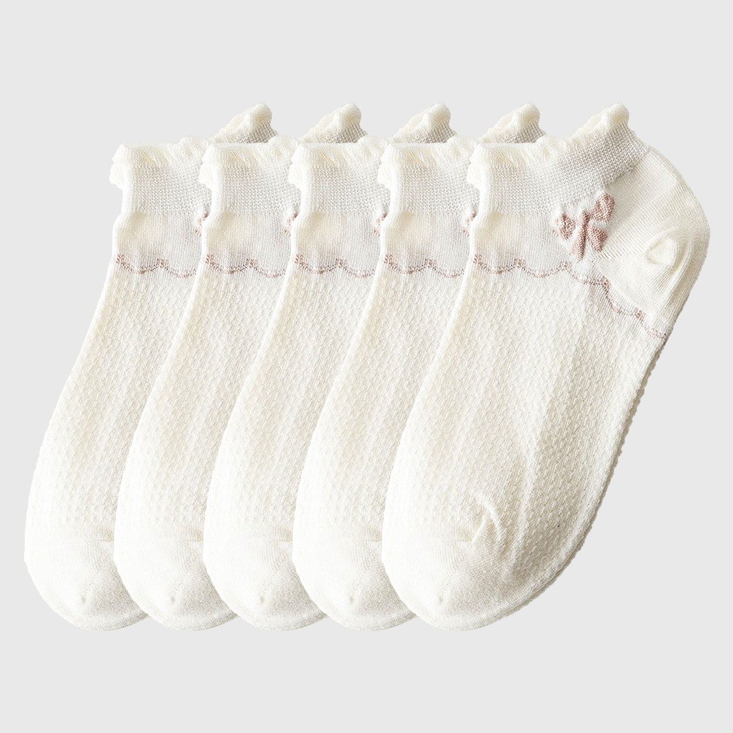 Anna-Kaci Women's Adorable Summer Ruffle Ankle Socks 5pk