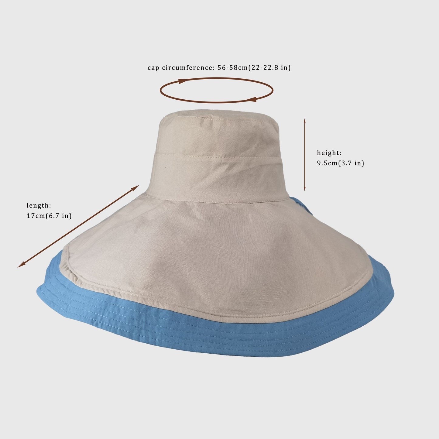 Anna-Kaci Women's Reversible Wide - Brim Sun Hat with Adjustable Chin Strap