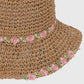 Anna-Kaci Women's Flower Embellishments Sun Hats Charming Crocheted Straw