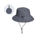 Anna-Kaci Water-Resistant Packable Bucket Hat with Adjustable Chin Strap Quick-Dry Fabric for Beach Hiking Camping and Outdoor Travel