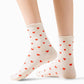 Anna-Kaci Women's Ankle Socks with Allover Heart Print and Soft Ribbed Cuff Trim