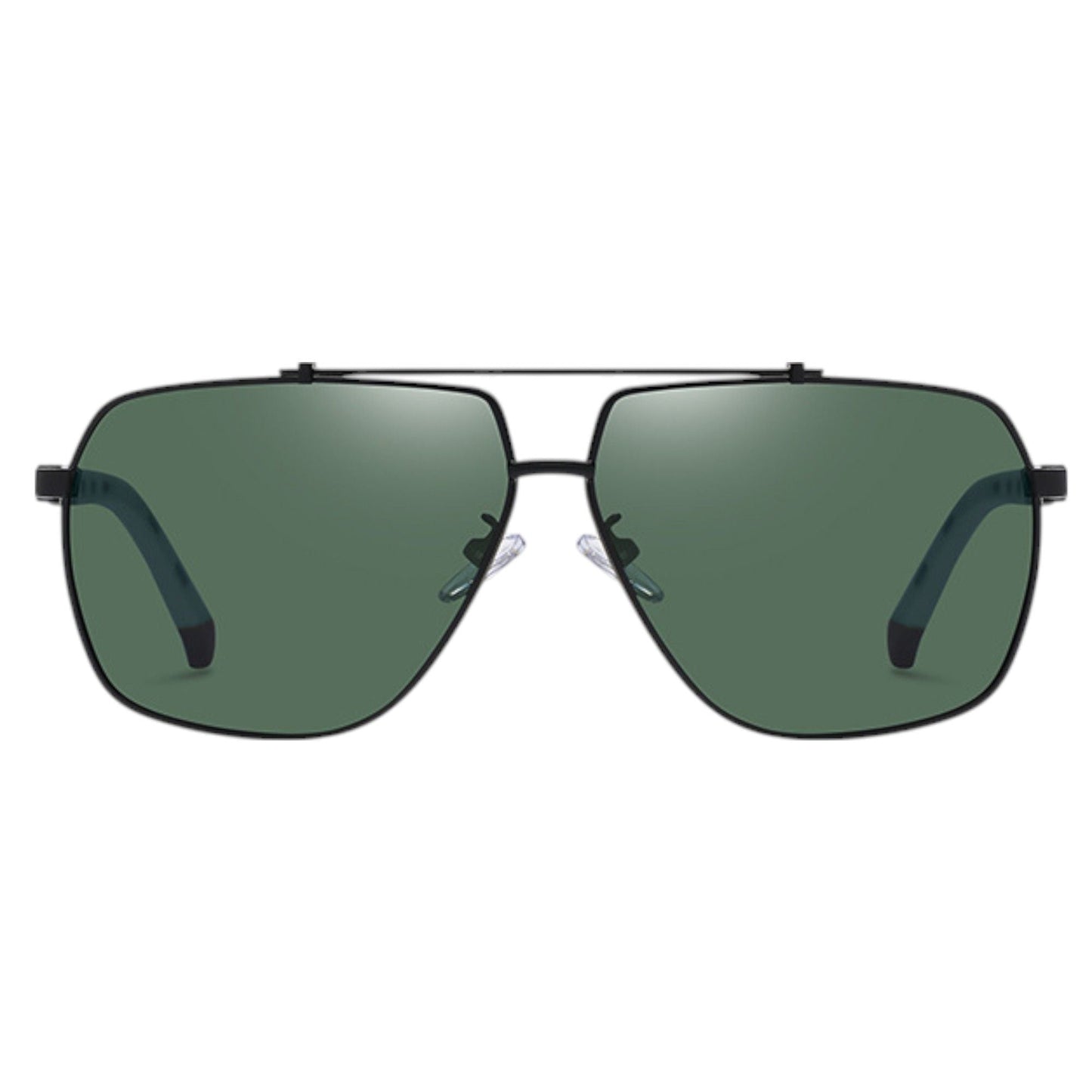 Anna-Kaci Men's Fashion Two Tone Box Polarized Sunglasses UV400 Protection