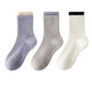 Anna-Kaci Womens Non-Slip Grip Crew Socks 3 Pair Pack Custom Color Combos Soft Ribbed Cotton with 3D Silicone Heel
