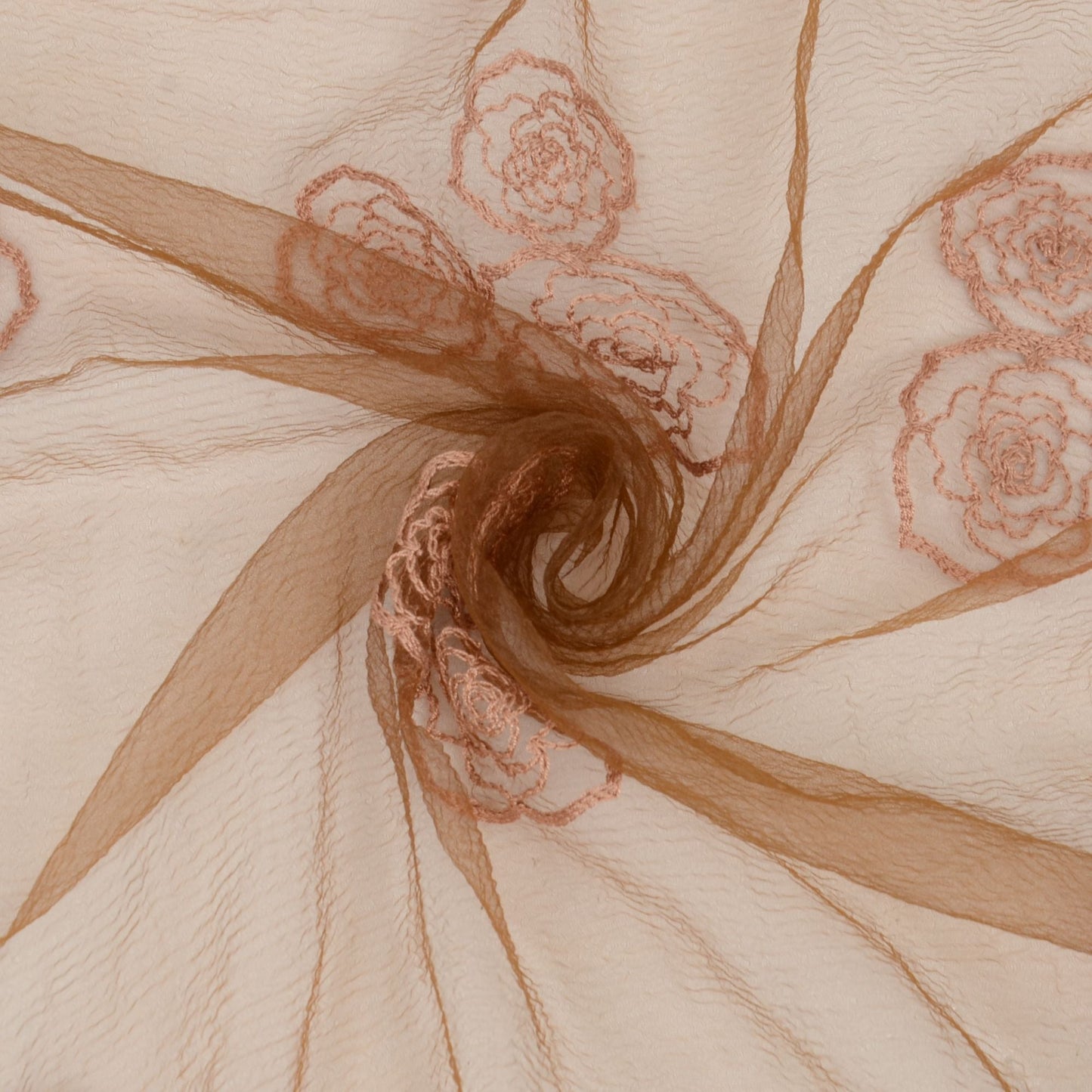 Anna-Kaci Women's Sheer Lace Neck Scarf with Embroidered Rose Floral Edging and Scalloped Trim Detail