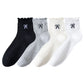 Anna-Kaci Women's 4-Pair Pack Sheer Ribbed Ankle Socks with Ruffled Trim and Embroidered Bow Detail in Multiple Color Combinations