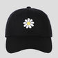 Anna-Kaci Women's Baseball Cap Stylish Solid Color with Daisy Embroidery