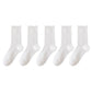 Anna-Kaci Women's Ribbed Crew Socks with Ruffle Lettuce Trim Soft Stretch Knit Comfortable Everyday 5-Pack