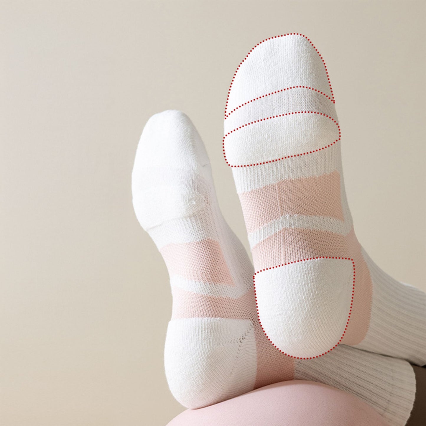 Anna-Kaci Women's 3-Pair Pack Cushioned Sports Crew Socks with Arch Support Mesh Panels and Ankle Compression