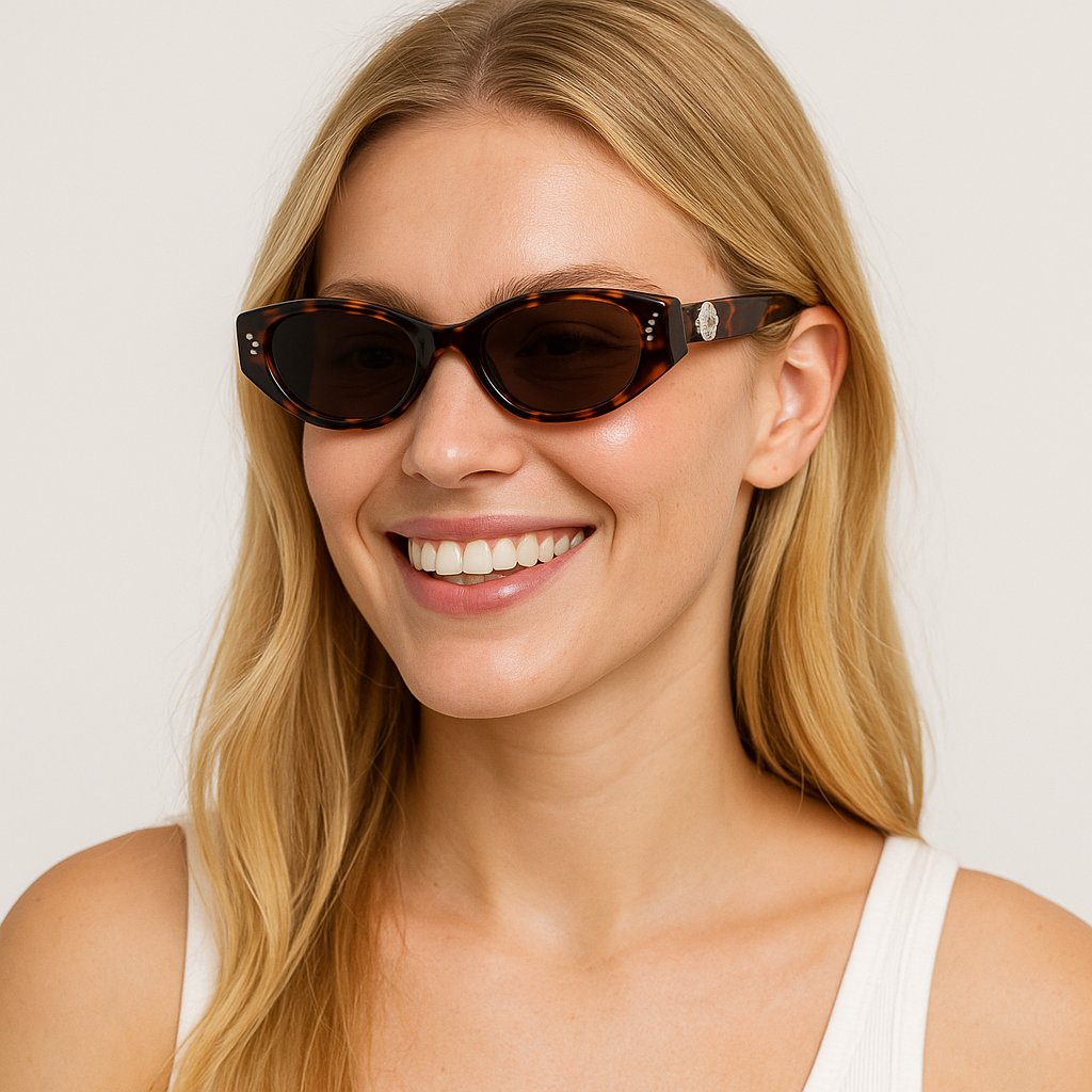 Anna-Kaci Women's Retro Jewelry Collection Fashionable Versatile Sunglasses UV400 Protection