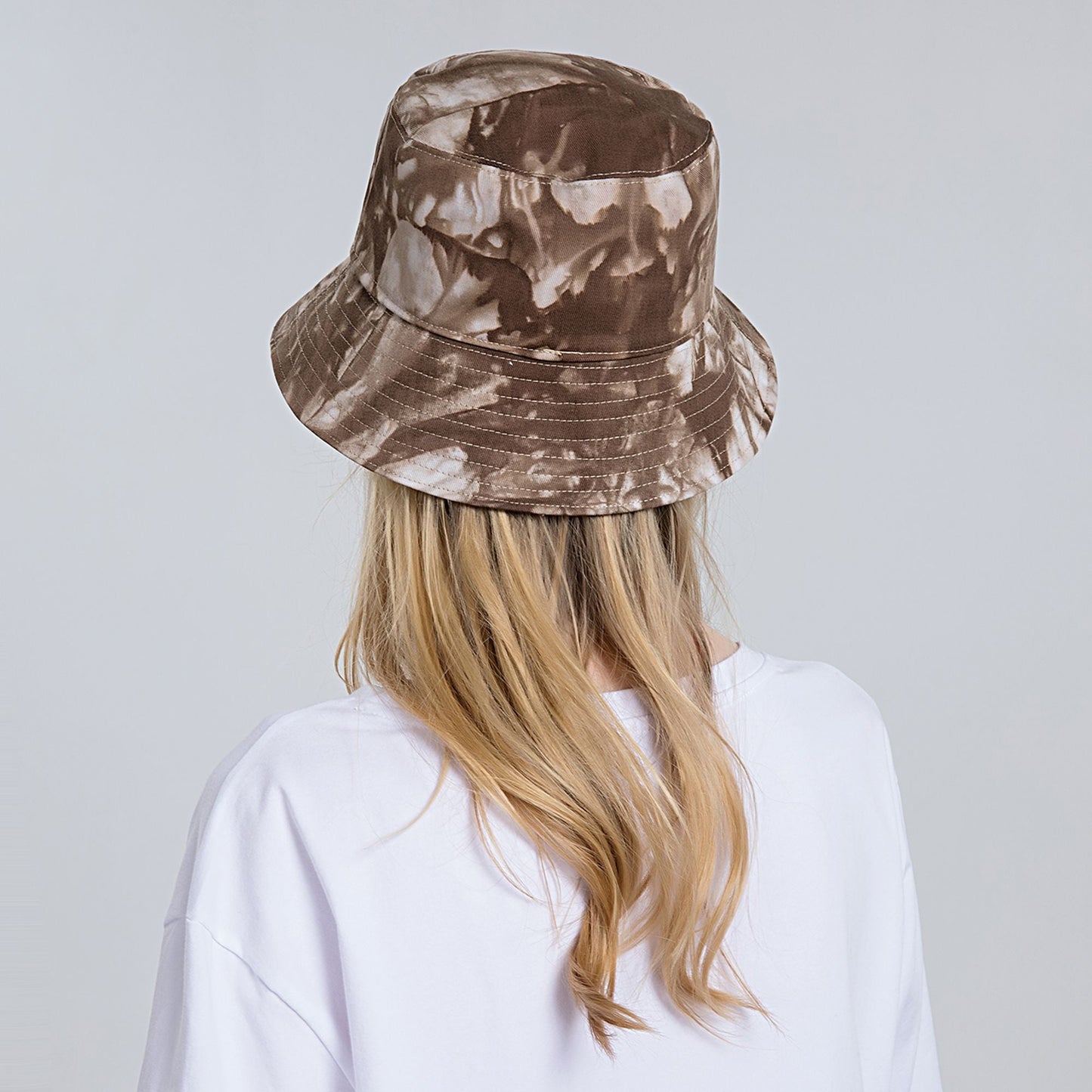 Anna-Kaci Summer Fisherman Hat Outdoor Travel Tie Dye Bucket Hat with Wide Brim Casual Sun Protection