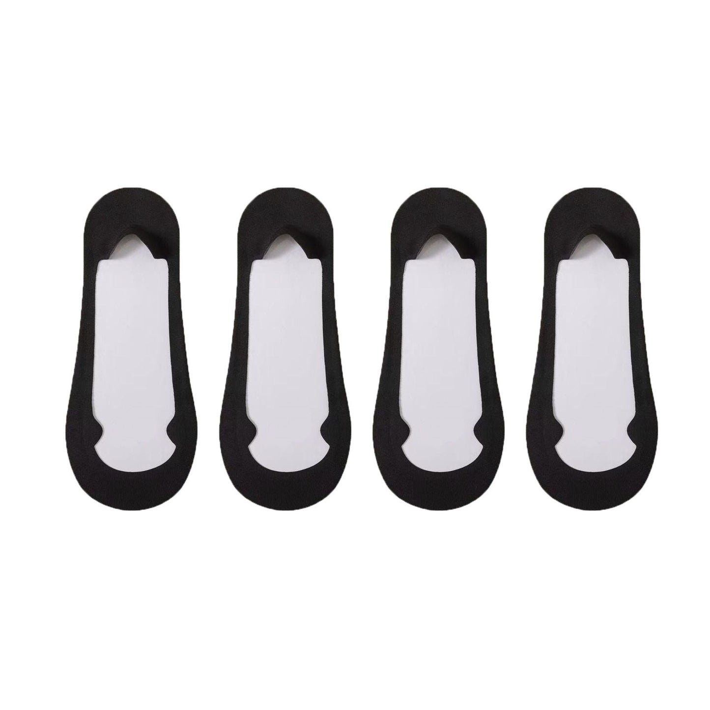 Anna-Kaci Women's Ultra Low Cut No Show Socks with Anti-Slip Silicone Grip and Seamless Toe Protection 4-Pack